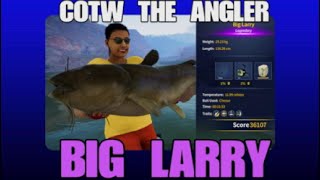 BIG LARRY PEZ LEGENDARIO COTW THE ANGLER Español Donde encontrar CAÑA CEBO