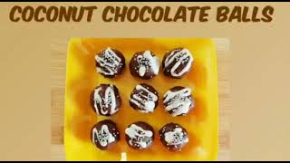 Coconut chocolate balls receipe। How to make Coconut chocolate balls।नारियल चॉकलेट बोल की विधि।