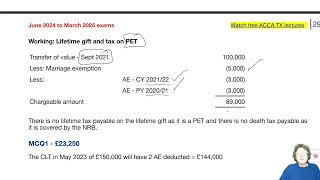 Chapter 23 Inheritance Tax (part 4) -  ACCA TX-UK Taxation (FA 2023)