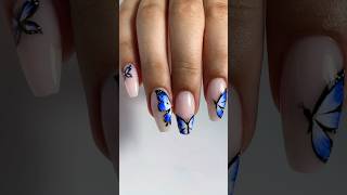 🦋💙 pinterest inspired #summernails #nailart #handdrawnnails