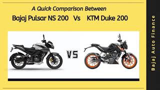 Bajaj Pulsar NS 200 Vs KTM Duke 200 -  A Quick Comparison