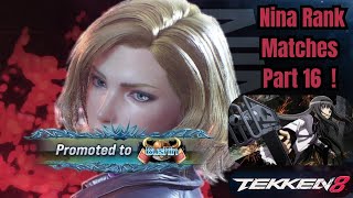 Tekken 8 Nina - Bushin Rank Up! - Nina Rank Matches Part 16