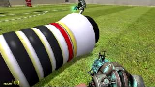 Gmod Sandbox Funny Moments - Driving Test, Banana Gun, Soccer Fun, To the Butt Cave!