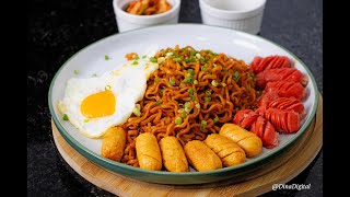 🟢FV8: #មីហឹរកូរ៉េ || Spicy Korean Noodle 🥢🌶️