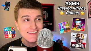 ASMR IPhone Games📱💤 playing mobile video games (relaxing whispering)