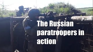 The Russian paratroopers in action