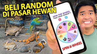 BELI HEWAN RANDOM DITENTUIN SPINNING WHEEL DARI HP DI PASAR HEWAN BRATANG SURABAYA! SERU BANGET!