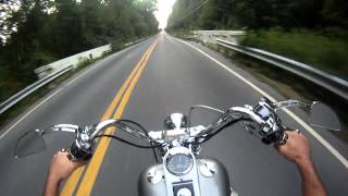 Harley 97 Soft Tail Custom GoPro Speed Run