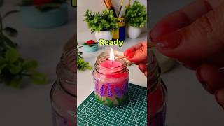 DIY Candle from Leftover Wax #shorts  #diy #craft