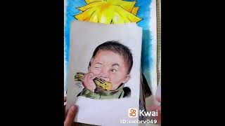 الرسم من يطور شوي شوي تعلم الرسم 😘