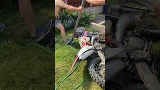 How to bend your handle bars back 🤣🤣🤣 #dirtbike #fixed #fixit