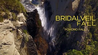 Bridalveil Fall by drone | Yosemite, California, USA