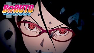 Последний эпизод Boruto  — «Могущественная битва, которая пробудит идеальный Шаринган Сарады»