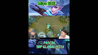 PASCOL TOP GLOBAL MIYA [Exe] -Mobile legends #shorts