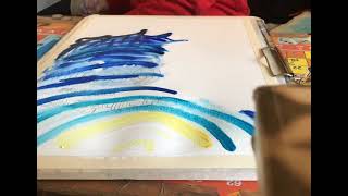 Painting on the topic : Dive in the Sea: Deep down the Ocean, BBPS Brij Vihar Ghaziabad