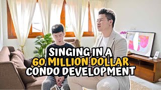 Singing in an 60 MILLION DOLLAR Land Title Condo in Singapore