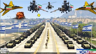 Irani Fighter Jets & Helicopters Attack on Israeli Military Weapons Supply Convoy - GTA5