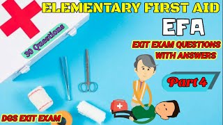 Elementary First Aid Questions Part #4 | PDF on www.exitexamportal.com | EFA Exit Exam Questions ⛑️