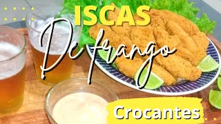 COMO FAZER ISCAS DE FRANGO 😃( tira gosto) petisco, comida de buteco