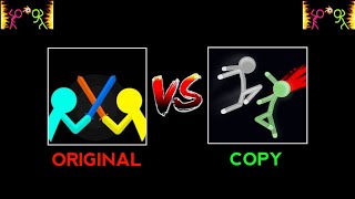 SUPREME DUELIST STICKMAN 🇧🇷 ORIGINAL VS COPY 🇷🇺 #stickman #shorts #animation @alanbecker