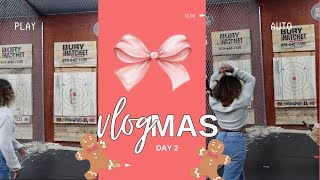 Vlogmas Day 2! *Date Night, Axe Throwing, Game Night*