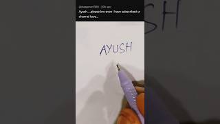 Ayush ❤️ logo comment your name #instagram #viral #trending #art