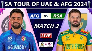 SOUTH AFRICA vs AFGHANISTAN 2nd ODI MATCH LIVE SCORES | AFG vs SA LIVE COMMENTARY | AFG 8 OVERS