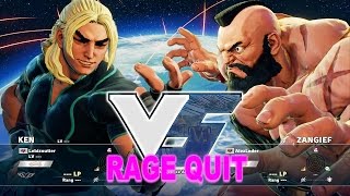 SFV - Zangief Vs. Ken (Lebizoutier / Hardstyleshoto / Dopeboy) - Rage Quit - 60fps ✔