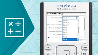 Change Document Settings on the TI-Nspire CX II Graphing Calculator