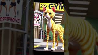 🔥Poor Skinny Pale Cat Goes To The Gym!🔥 cat ai, ai stories,ai cat story, cat cute, cute, kitten,