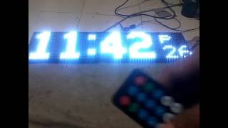 P10 LED Digital clock 16x64