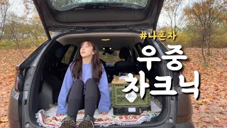 현대 투싼 NX4 여자 혼자 우중 차크닉 브이로그 vlog / 솔로 차박 / 가을 카크닉