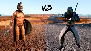 100,000 SPARTANS vs 100,000 HEAVY KNIGHT CRUSADERS | Ultimate Epic Battle Simulator 2