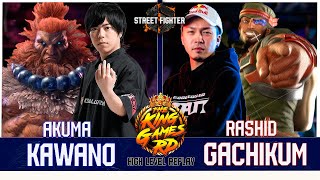 SF6 ▰ KAWANO (akuma) VS GACHIKUN (rashid) ▰ High Level Gameplay  streetfighter6