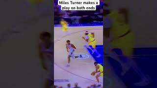 Pacers Vs Knicks: Miles Turner gets the block, then the transition dunk #nba #highlights #shorts