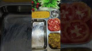 Indian lunch thali Aaj ke lunch me kya kya ? #shorts #youtubeshorts #shortvideo #lunch