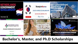 Australian Government | Korean Government | Netherlands Government | France Government Scholarships.