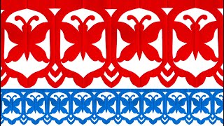 Paper cutting design border simple | soft board border design | paper cutting butterfly