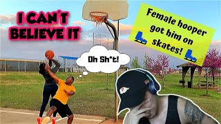 Did She Really DROP HIM OFF?! GIRL vs. Guy 1v1 Basketball