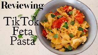 YouTuber Cook testing out Baked Feta Pasta with Cherry Tomatoes | Viral TikTok recipe