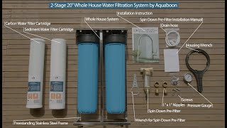 How to Install a 2-Stage 20" Whole House Filtration System by Aquaboon