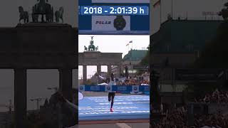 All BMW BERLIN-MARATHON Victories of Eliud Kipchoge in less than 20 Seconds