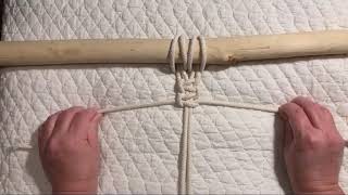 How to Tie a Vertical Macrame Square Knot Braid