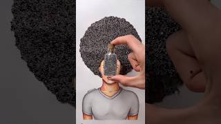 Hairstyle with Seeds and Glitter! 🎨✨🤩 #afro #art #artistomg