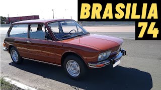 VW BRASILIA 1974 MARROM CARAVELA PLACA PRETA - ROLÊ CLÁSSICO