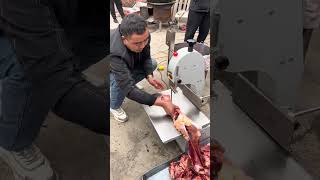 Cutting the beef bone by machine #cactusfoodies #shorts #meat #beef