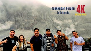 Active Volcano 4k Video: Tangkuban Perahu Indonesia