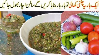 Grill vegetable chatni | hazmy dar tamatar ki chatni |Desi Village Food