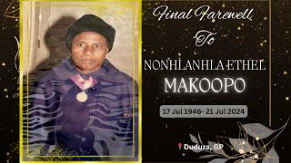 Nonhlanhla Ethel Makoopo Funeral Video TO BE REPLACED LATER