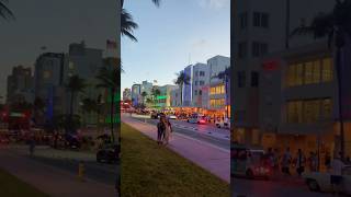 South Beach 🇺🇸 com seus iluminados e famosos hotéis #florida #usa #travel #miamibeach #beach